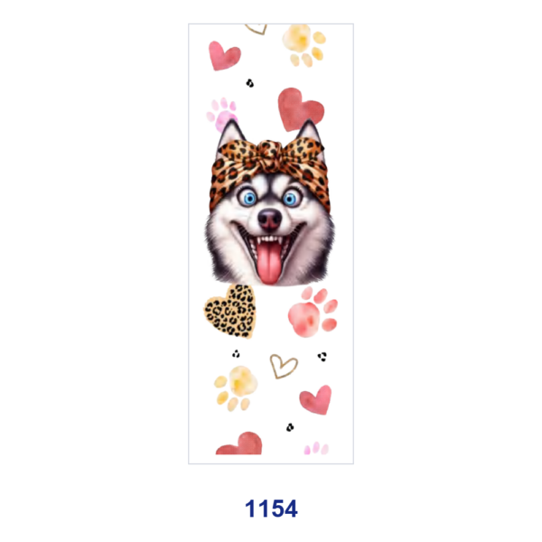 oly-ce4b21484fedbf2ffc5d6145750048a9 Wholesale 2/8/16pcs Cute Dog Leopard Headband Paw Print Heart Floral Print Pen and Bookmark Stickers UV DTF Wraps OLY Exclusive