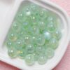 oly-ce5316e5a7d649540f0e55ed7c2f5a0d Wholesale Jelly Cat Eye Acrylic Loose Beads 8mm Light Green UV Plated Trendy DIY Phone Chain Jewelry Accessory