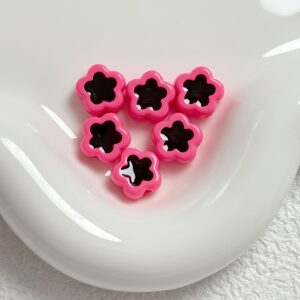 16-rose red / Size is about 12mm, hole diameter is about 2mm