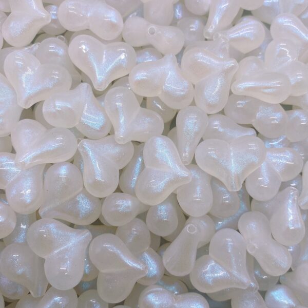 Wholesale Trendy Acrylic Loose Beads Heart Shape Yellow for DIY Jewelry Making Phone Charm Bracelet Craft Supply Gift