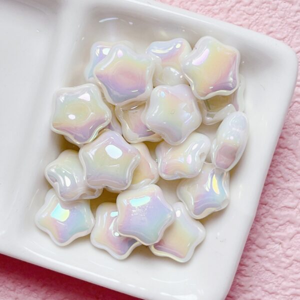 oly-cf2beed83c26cfc8f7205072ad7f5d9f Wholesale Acrylic UV Plated Light Purple Chubby Star Beads for DIY Jewelry Phone Charm Necklace Craft Accessories