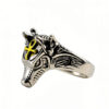 oly-cf90606c5f139eb252546b8a59972fbe Wholesale Retro Anubis Wolf Head Men S Ring Egyptian Style Open Adjustable Band Zinc Alloy Silver Jewelry Gift