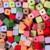 oly-d0322d436f09ab7dacf55d5f0031e21b Wholesale Stylish Black Acrylic Square Beads Rubber Finish Large Hole for DIY Jewelry, Phone Charm, Bracelet, Necklace Making