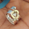 Wholesale Retro Silver Heart Shape Ring Women S Alloy Jewelry Casual Party Gift Fashion Accessory