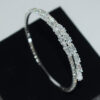 oly-d091562b6aec1ae18c8f91ee0cbd5814 Wholesale Stylish Zircon Open Bangle Bracelet Silver Tone Bridal Wedding Jewelry Accessory