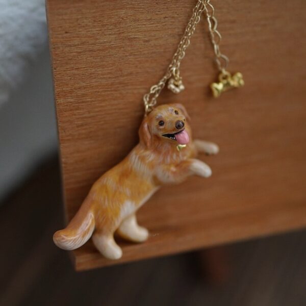 oly-d19636799c430afa6491113ae7740124 Wholesale Copper Electroplated 3D Animal Pendant Necklace Cute Dog Cat Squirrel Design Fashion Gift