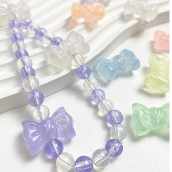 oly-d21d361bbad5f55853c30f34ec4ade1a Wholesale Luminous Bow Loose Beads DIY Jewelry Making Charms for Necklace Earrings, Boutique Resale