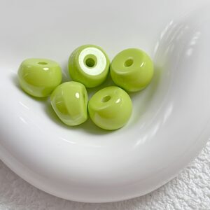12-fruit green / Size is about 9*12mm, hole diameter 2.5mm