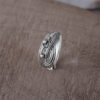 oly-d2731c1bc755e6c811b0228513ac5533 Wholesale Vintage Geometric Pattern Ring Antique Silver Zinc Alloy Unisex Jewelry Accessory For Boutique Resale