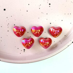 09-red / Size is about 15*18mm, hole diameter is about 2mm