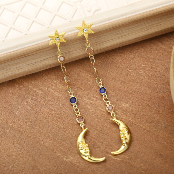 oly-d288152337311b6198cc8c8f447b61b2 Wholesale Vintage Bohemian Star Moon Pendant Earrings Alloy Women S Chic Jewelry Accessory