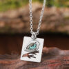 oly-d2a49386ded71cdcb316115505699449 Wholesale Vintage Blue Zircon Bird Pendant Necklace Antique Silver Finish Trendy Punk Style Jewelry Accessory For Resale