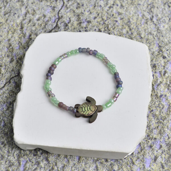 oly-d2bb0bb6c62f73540a8de5412a904e39 Wholesale Retro Turtle Design Elastic Bead Bracelet Colorful Zinc Alloy Unisex Jewelry Gift For Anniversary Celebration Fashion Accessory