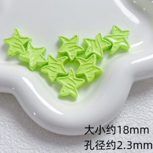 06-fruit green / Size is about 18mm, hole diameter is about 2.3mm