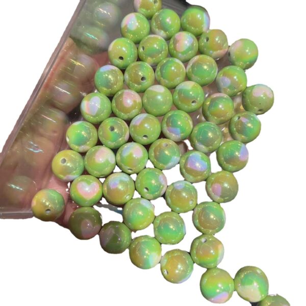 oly-d2d75eb7ea30882ec925e5a13c8c8c6a Wholesale 16mm Acrylic Heart Beads Pink UV Plating DIY Phone Charm Keychain Bag Charm Craft Supply