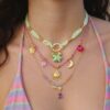 Wholesale Trendy Stainless Steel Pendant Necklace Heart Starfish Sun Design Boutique Resale Accessory