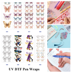 oly-d387d2fc158cbc76188a1954f776078f Wholesale 2/8/16pcs Glitter Butterfly Simple Cartoon Bear & Cute Doll Print Pen and Bookmark Stickers UV DTF Wraps OLY Exclusive