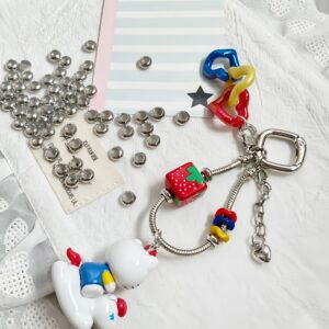 oly-d3e0e8d78f5ace82e4745aacf3a3a795 Wholesale DIY Jewelry Making Snake Bone Spacer Beads with Silicone Rings, Alloy Loose Beads for Bracelet Phone Strap, Boutique Resale Accessory