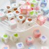 oly-d3f4c443196a05336da00f208816d585 Wholesale Black and White Square Love Acrylic Loose Beads for DIY Jewelry Making Fashion Accessory Gift