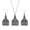 oly-d42a844e947b2770694850e14b3a8744 Wholesale Retro Turquoise Irregular Pendant Necklace Ancient Silver Finish Trendy Fashion Accessory For Daily Wear