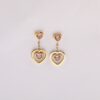 oly-d4804ca5da1e944b22a563f4ca29d8f3 Wholesale Stainless Steel Heart Rhinestone Stud Earrings Light Luxury French Style Fashion Jewelry Gift For Women Boutique Resale