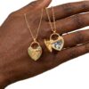 Wholesale Trendy Heart Photo Locket Electroplating Copper Pendant Necklace For Mom Mother S Day Gift Copper Electroplated Fashion Jewelry Accessory