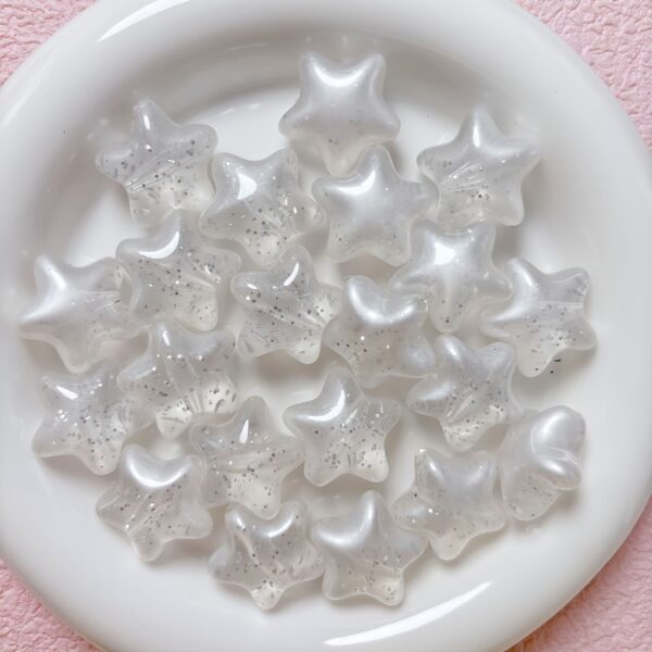 oly-d4d6f32f4326b666cbcf9ade6a352725 Wholesale Chic Acrylic Five Point Star Loose Beads Light Blue Electroplated DIY Jewelry Accessory Ideal for Phone Chain Making Boutique Resale