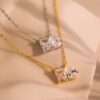 oly-d4f7ac196f20f16fd7bb29defb73d730 Wholesale Retro Geometric Zircon Necklace Titanium Steel Electroplated Gift Jewelry Accessory For Boutique Resale