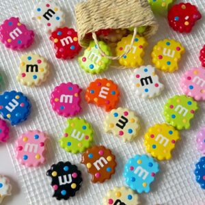 oly-d506ea0d5b49dd98bbcc774b9cb855b4 Wholesale Acrylic Cookie Bite Beads Colorful DIY Phone Charm Craft Supply Fashion Accessory for Jewelry Making Gift
