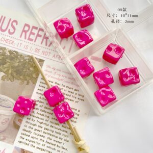 08-rose red / See pictures for size (sold by the piece)
