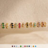 Wholesale Electroplating Copper Plated Twelve Birthstone Stud Earrings Geometric Style Women S Fashion Jewelry Gift