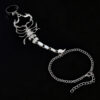oly-d52a1c6951e906fa525d4b8b6e7782d3 Wholesale Electroplated Zinc Alloy Punk Bracelet Ring Stylish Unisex Hand Jewelry Accessory For Everyday Wear