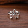 oly-d532c33d52b70b1c64b85afa8faeb6e6 Wholesale Zinc Alloy Antique Silver Flower Ring Adjustable Women S Fashion Jewelry