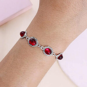oly-d574435d601b7afdf8ec66317a042acd Wholesale Electroplated Zinc Alloy Unisex Vintage Gothic Gemstone Bracelet Fashion Accessory