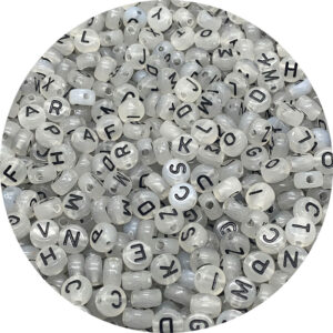 Wholesale Colorful Acrylic English Letter Beads, Flat Round Plastic Resin Loose Beads for DIY Jewelry Making, Fashion Accessory Gift