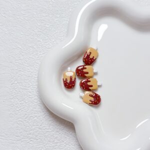 16-light coffee / Size is about 20*12*5mm, hole diameter is about 2.5mm