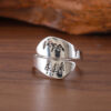 oly-d5cbe085a268f61e70a8df37634a0057 Wholesale Antique Silver Mountain Cedar Adjustable Ring Forest Peak Design Zinc Alloy Jewelry Trendy Gift Accessory