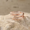 Wholesale Bohemian Hammered Multi Layer Retro Ring Zinc Alloy Electroplating Fashion Jewelry Gift