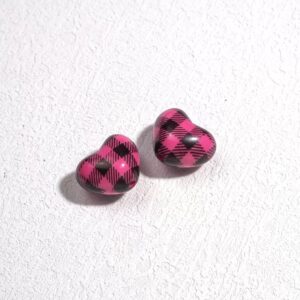 13-black grid rose red / See pictures for size (sold by the piece)