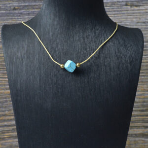 Turquoise square necklace
