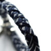 oly-d63d7bcca1fb79be071487ec6f302f2e Wholesale Stylish Stainless Steel Electroplated Silk Scarf Bracelet Dark Blue Tone Birthstone Design Everyday Fashion Accessory For Boutique Resale