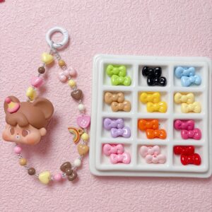 oly-d6468b0a65ac2250076a090148d904c0 Wholesale Painted Bow Acrylic Beads Trendy DIY Jewelry Making Kit for Bracelet Necklace Accessories