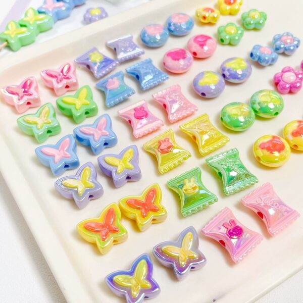 oly-d65b293ee6638f36fa984bb02c80d612 Wholesale Cartoon Macaron Candy Flower Bear Acrylic Beads DIY Necklace Bracelet Jewelry Making Party Gift
