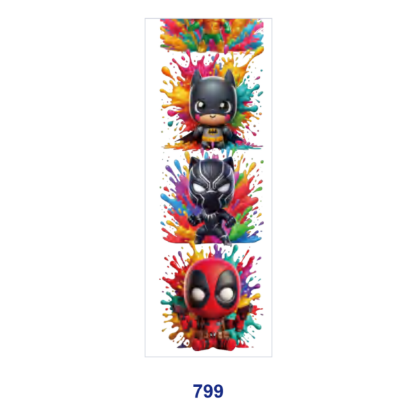 Wholesale 2/8/16pcs Color Splash Cartoon Hero & Character Art Print Pen and Bookmark Stickers UV DTF Wraps OLY Exclusive