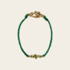 Wholesale Zircon Pendant Chain Green Cord Copper Electroplated Bracelet Women S Fashion Jewelry Boutique Resale Accessory