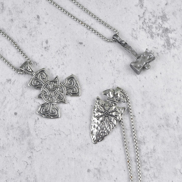 oly-d67d1a016b965f82d55dc23ab9f29ea2 Wholesale Chic Retro Geometric Hammered Pendant Necklace Zinc Alloy Long Sweater Chain Fashion Jewelry Accessory For Layering And Resale