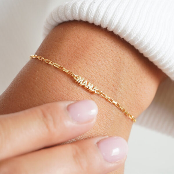 Wholesale Trendy Titanium Steel Mama Letter Pendant Bracelet Unisex Jewelry Accessory For Everyday Wear