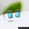 Wholesale Retro Turquoise Carved Bohemian Earrings Women S Fashion Jewelry Accessory Gift