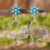oly-d6de68c49f5a2c760c93e3c053d674ec Wholesale Retro Bohemian Turquoise Hollow Map Pendant Earrings In Electroplated Zinc Alloy Fashion Accessory For Everyday Wear
