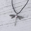 oly-d6e1ac2c029703a93b2767397bf4451e Wholesale Vintage Dragonfly Pendant Necklace With Moonstone Antique Silver Finish Stylish Jewelry Accessory